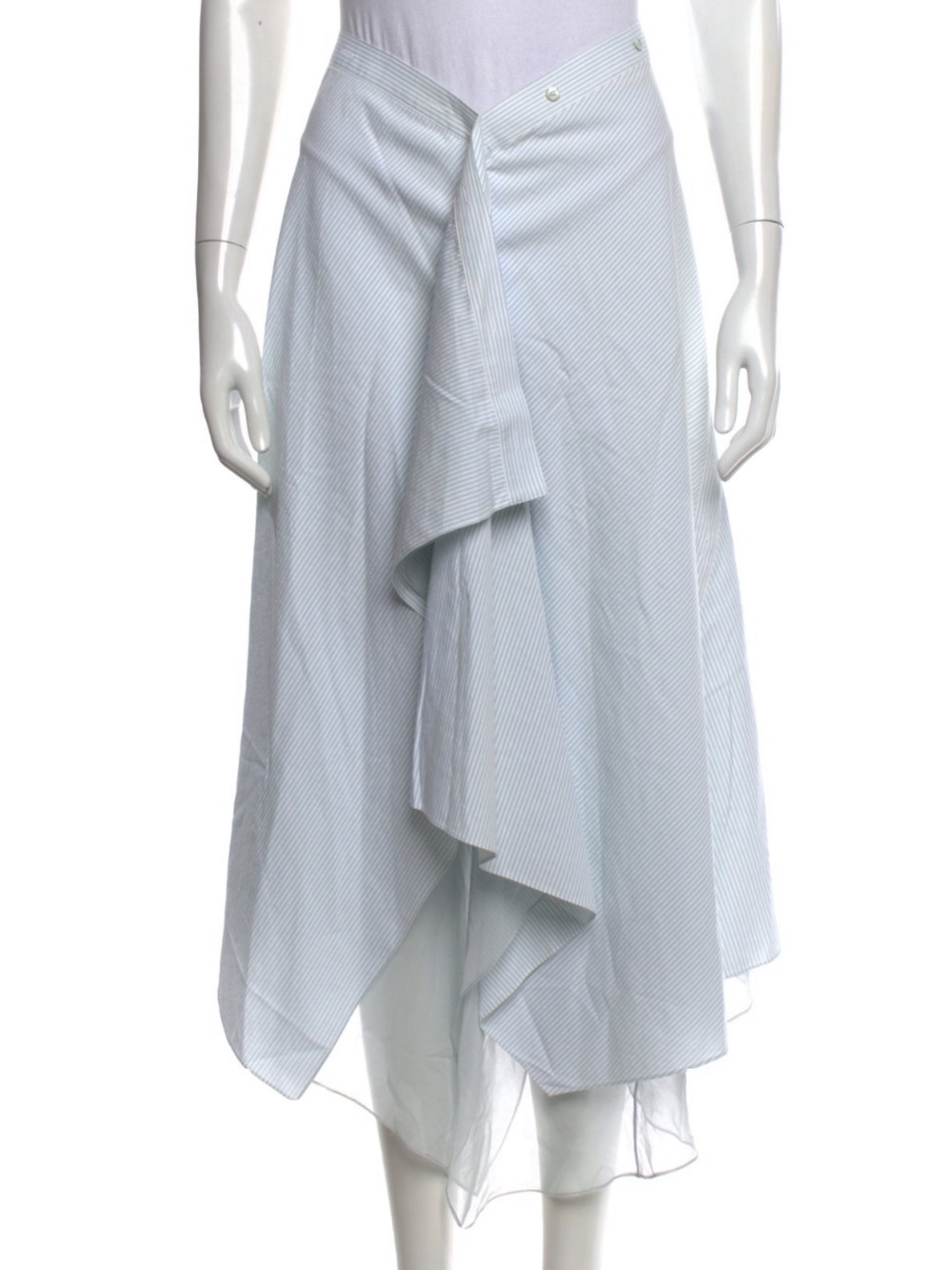 SIES MARJAN NWT Mallory seersucker drape front skirt